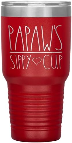 Dewingsdesignsperfect Pappaw Е Sippy Чаша Гимнастик-Папа Гимнастик-Папа Да Биде Чаша-Вакуум Гимнастик Подароци За Папа - Роденденски Подарок За Папа - Вакуум Гимнастик Со Капак