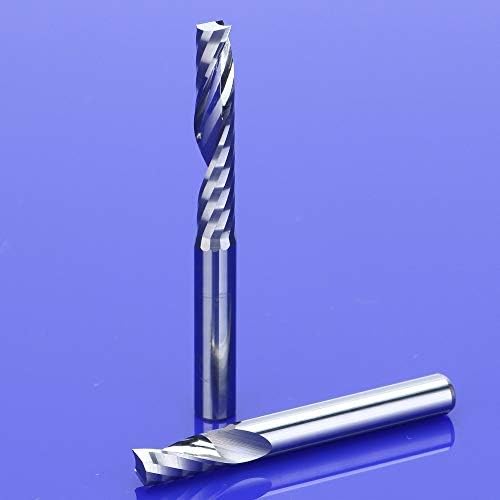 Алатки за сечење XMEIFEITS 2PC 5mM CNC END MILL SINE FLUTE SPARAL CUTTER TUGSTER STEEL ROUTER BIT за MDF Carbide Milling Cutter PVC секач