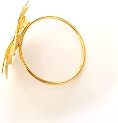 Yfqhdd хотел злато салфетка тока меш цвет салфетка прстен вежба цветна салфетка прстен устата прстен