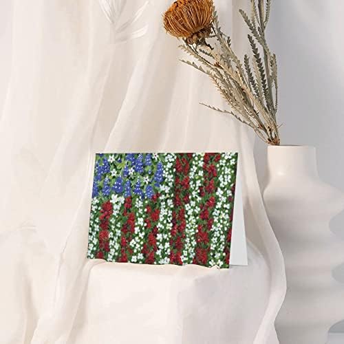 Зенпреи Америка Патриотски цвет печати празни честитки, за сите прилики како родендени, благодарам, забава, свадби, Божиќ, итн.