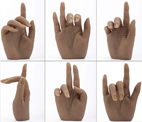 Вежбајте маникир за обука на рацете, модел за шминка за нокти Алатка за лажни рачни силиконски животни животни прсти, F, лево