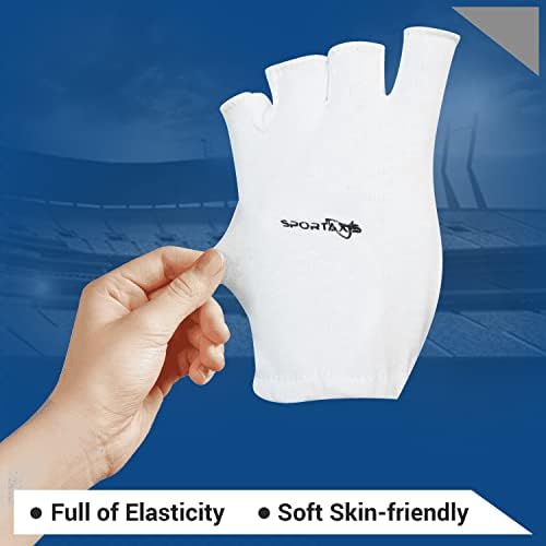 Sportaxis памучни внатрешни нараквици за капење на крикет, чување на плетенки- удобно, дише, издржливо