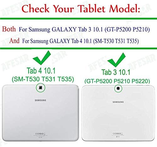 Afesar Galaxy Tab 3 10.1 Model GT-P5200 P5210 Cover Cover Cover, Flip Flip Flipe Case за Samsung Galaxy Tab 4 10.1 SM-T530