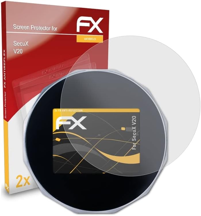 Заштитник на екранот Atfolix компатибилен со филмот за заштита на екранот Secux V20, анти-рефлективен и шок-апсорбирачки FX FX FX