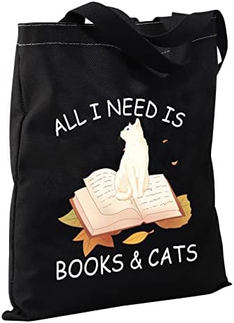 Cmnim сè што ми треба е книги и мачки lубители на книги подароци тота торба смешен читател подарок за мачки totубовници торбички