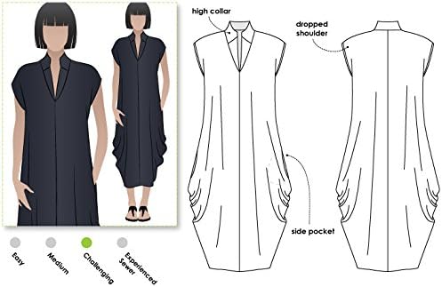Шема за шиење на лак за стил - фустан за дизајнер на тони