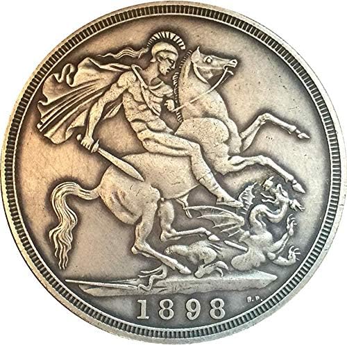 Предизвик Монета ВЕЛИКА британија 1898 1 Круна-Викторија 3-Ти Портрет Копија Монети Копија Орнаменти Колекција Подароци Монета Колекција