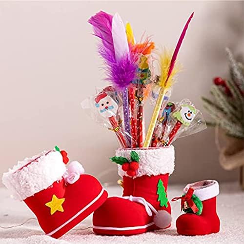 3 парчиња Приврзоци За Новогодишна Елка, Новогодишни Украси, Божиќни Чорапи, Божиќни Торби За Бонбони, Мултифункционални Бонбони