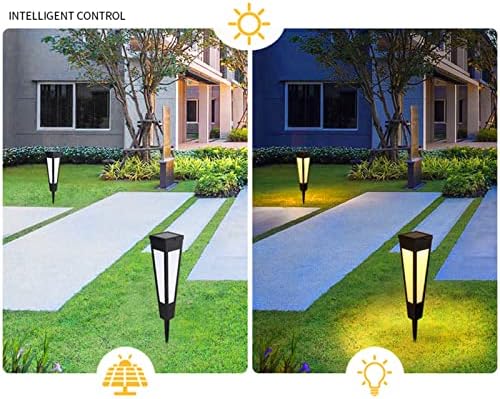 Boajuna 2 пакуваат светла соларна патека, светла соларна градина, топли бели, водоотпорни LED патеки за двор, внатрешен двор, пејзаж
