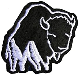 TJLSS везена лепенка црн бик шие железо на закрпи од волја од крава, извезени значки за торби фармерки капачиња маица DIY Applikes