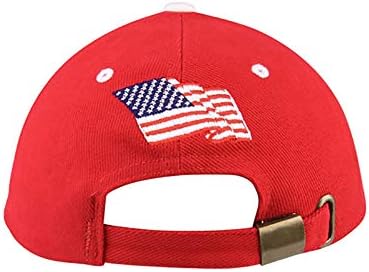 Врвна младинска облека за млади со низок профил во САД знаме со тешка четкана капаче црвена црвена боја