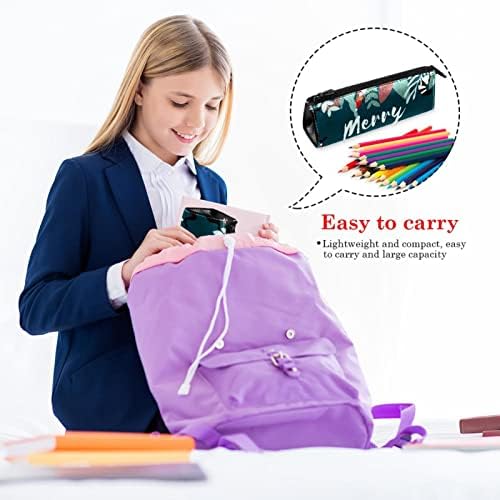 Laiyuhua Преносна стилска торба со моливи пуп кожен пенкало Компактен патент торбички за канцелариски козметички торбички канцелариски