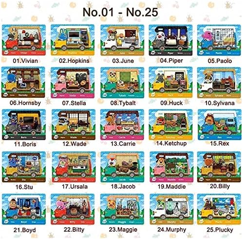 Јунгаха 50 Парчиња Караван NFC Rv Amiibo Картички За Премин На Животни Нови Хоризонти Серија 1-4 За Прекинувач/Прекинувач Lite/Wii U/Нови