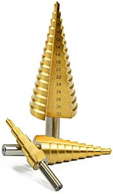 DIY чекор вежба метрички спирален жлеб во форма на мелење во форма на пагода во форма на дупки во форма на пагода со централен удар 4-12/20/32mm HSS челик конус вежба фиксен ?