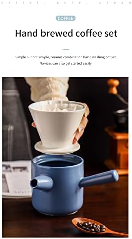 Керамички производител на керамички кафе, истурете го кафето капење пријатели подарок со рачка за кафе и кафе за кафе и филтер за