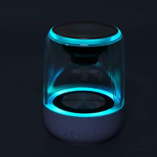 Pusokei LED Bluetooth звучник, безжичен стерео звучник, сини заби звучници со 7 режими на светлина, време на играње од 12 часа,