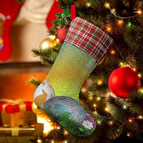 Колофул Велигденски јајца се продолжат Божиќни празнични чорапи за одмор Реверзибилна промена на бојата Магичен фонд за Божиќно