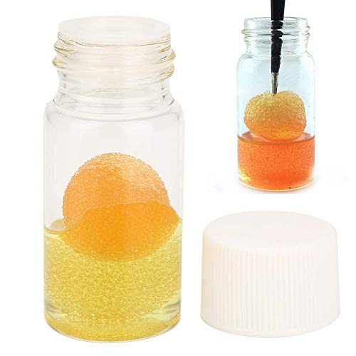 Чистач за чистење на пинцети за издвојување на трепките со течен отстранувач и сунѓер топка за трепки за лепак за чистење на