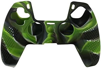 Олопот маскирна PS5 рачка на капакот што не се лизга силиконски заштитен капак го зголемува чувството на игри со игри и го заштитува