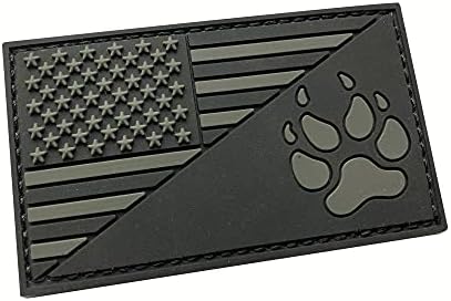 2 Пакувајте тактички САД Американски американски знаме на американско знаме K-9 PAW DOG