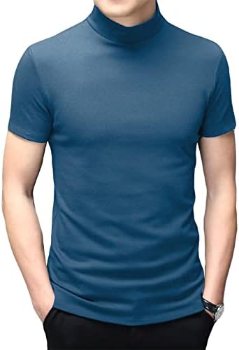 Машка машка тенок тенок тенок фит цврста база тенок џемпер обичен долги ракави долна облека врвови машка пријатна маица за блуза
