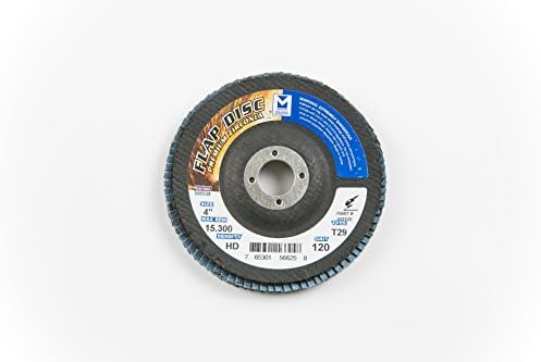 Mercer Industries 337120 Circonia Flap Disc, висока густина, тип 29, 4 x 5/8, грит 120, 10 пакет