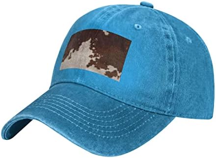 Асело црвено кафеава кукавид печатена капа за бејзбол, капаче за прилагодување на возрасни каубојски капа, достапна во текот на целата година