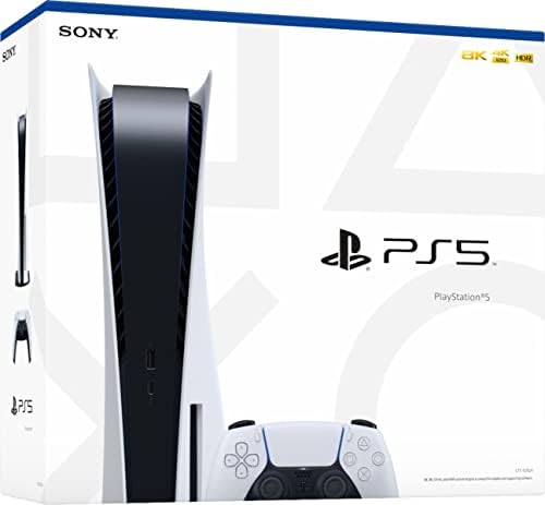 PlayStation 5 диск верзија PS5 Конзола - Дополнителен контролер, 4K -ТВ игри, 120Hz. 8K излез, 16 GB. GDDR6, 825GB SSD, WiFi 6, Bluetooth^ 5.1