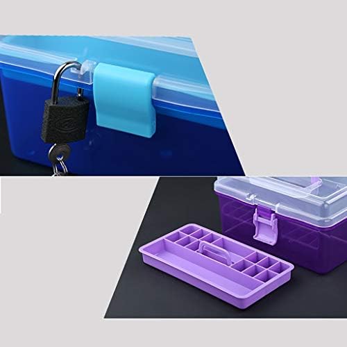 ZSHLZG алатка за пластична боја двојно транспарентно кутија за складирање