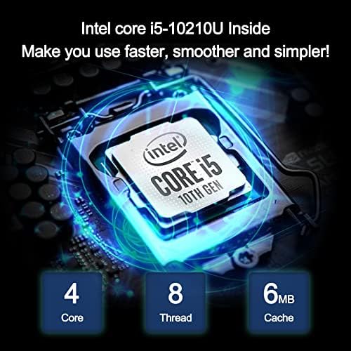 Интел НУК, Интел нук 10 мини КОМПЈУТЕР, Фрост Кањон Нуч10и5фнхн, Вин10 Про Мини Компјутер, Интел Кор и5-10210У, До 4.2 GHz Турбо, 4 јадро, 25w Intel UHD Графика, WiFi6, Thunderbolt 3