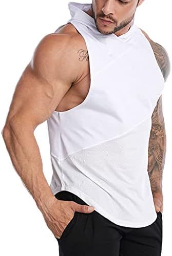 Ymosrh машки резервоар врвен фитнес качулка елек моден сад за теретана за салата за маици маички врвови мажи