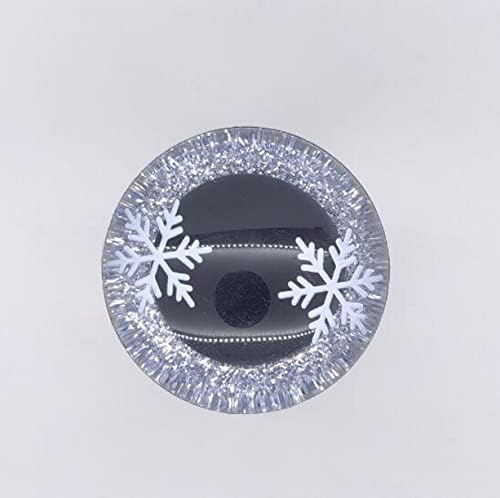 Welliestr 100pcs 16mm 3D снежни очи сјајни безбедносни играчки снежни очи долги стебло со сјајна ткаенина со мијалник