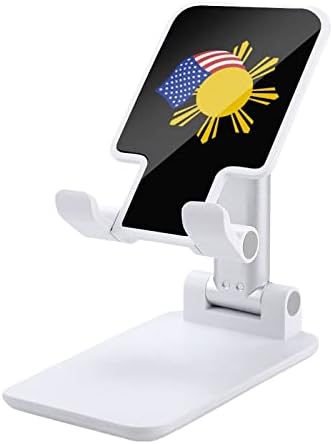 Филипинско и американско знаме Смешно преклопување на десктоп мобилен телефон, преносни прилагодливи додатоци за биро