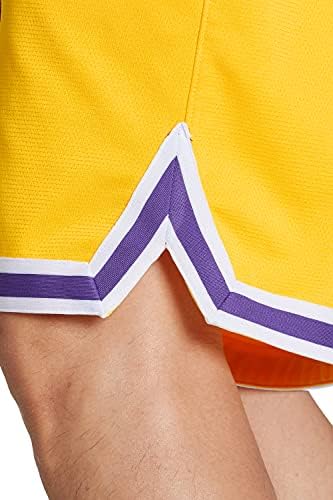 Кошаркарски шорцеви за машка кошарка со џебови - Класичен микро перфорирана мрежа Брзо суво активен атлетски тренинг салата s ~ 5xl