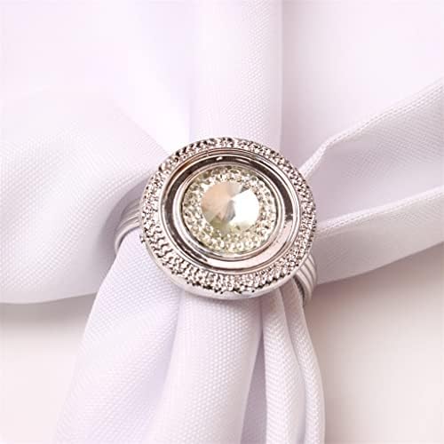 N/A 12 парчиња западна хотелска маса тока свадба свадбена маса украси гипсофила дијамантски салфетки прстени