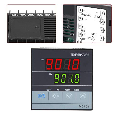 FtVogue MC701 Дигитален PID Контролер на температурата k тип PT100 Sensor input реле SSR излез со куќиште за враќање на пламен, термостат