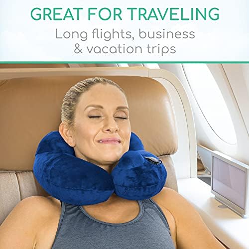 Xtra Comfort Comfort надувување на вратот Перница за патување - најважни работи за патувања во авион - перница за спиење и патување на