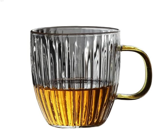 Лемаил перика Транспарентно стакло со рачка дома нордиска чаша за чај чаша за пиење отпорна на топлина透明玻璃杯带把家用北欧泡茶水杯耐热喝水杯