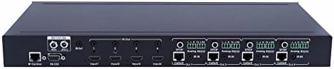 4x4 Hdbaset 4K HDMI Matrix Switcher w/ Четири POC приемници! HDCP2.2 HDTV Routing Selector SPDIF Audio Control4 Автоматизација на домови