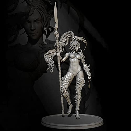 Гудмоел 1/24 Античка фантазија, женски воин воин смола, фигура на фигура, неискрени и необоени минијатури/Ti-6852