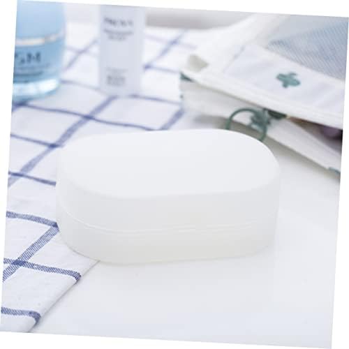 Сапун сапун кутија Hanabass сапун кутија за сапун Пластичен сапун сапун сад бел сунѓер сад сапун сапун 4PCS/1 пакет