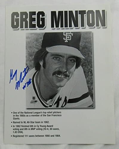 Грег Минтон потпиша автоматски автограм 8.5x11 Фото I - Автограмирани фотографии од MLB