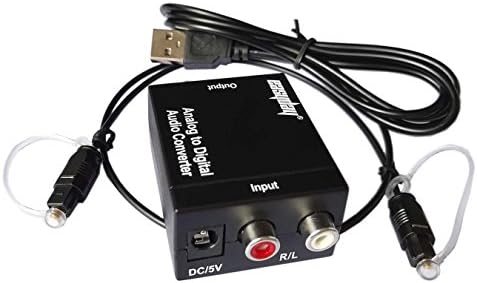 EASYDAY Аналогни Стерео На Дигитални Аудио Конвертор Адаптер-Промени Стерео L/R RCA Влез На Дигитални Коаксијални Или Оптички Toslink [SPDIF]