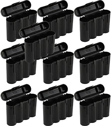 10 Cases/ААА / ЦР123А Црн Држач За Батерии Кутии За Складирање