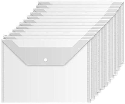 АМИНИТ А4 Документ Торба За Датотеки Транспарентен Држач За Плик Кутија За Складирање Со Копче За Прицврстување Чист Пластичен Организатор За Хартии, Канцелариски