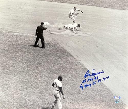 Дон comукомбе - Бруклин/Л.А. Доџерс потпиша 16х20 Фото В. натписи PSA 1606 - Автограмирани фотографии од MLB