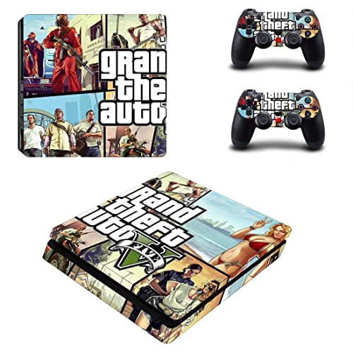 За PS5 Disc - Game Grand GTA Theft и Auto PS4 или PS5 налепница за кожа за PlayStation 4 или 5 конзола и контролори Декал Винил