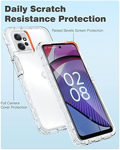 Fntcase За Motorola Moto G-Power-5g 2023 Случај: Clear Moto G 5G 2023 Мобилен Телефон Случај - Заштитни Силиконски Телефон Капак Случаи-Целосна