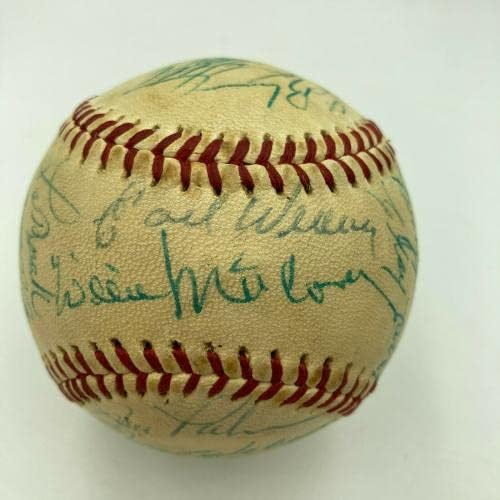 Роберто Климент Вили Мејс 1971 година Тимот на сите starвездички игри потпиша бејзбол JSA COA - Автограмирани бејзбол