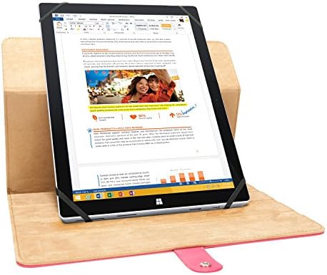 ЕКРИС Артур Кутија За Носење Таблети Во Книжарница Стојат За Microsoft Surface Pro 3 12 инчи, Розова